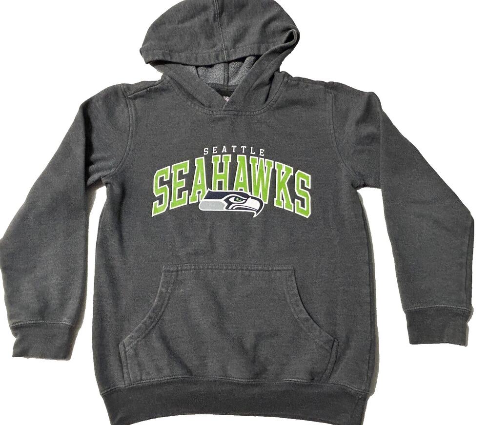 NFL Seattle Seahawks Football Youth Medium 10-12 Hooded Long Sleeve Sweatshirt